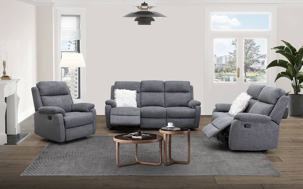 Harbour Fabric Recliner 1/2/3 Seat-Rhino