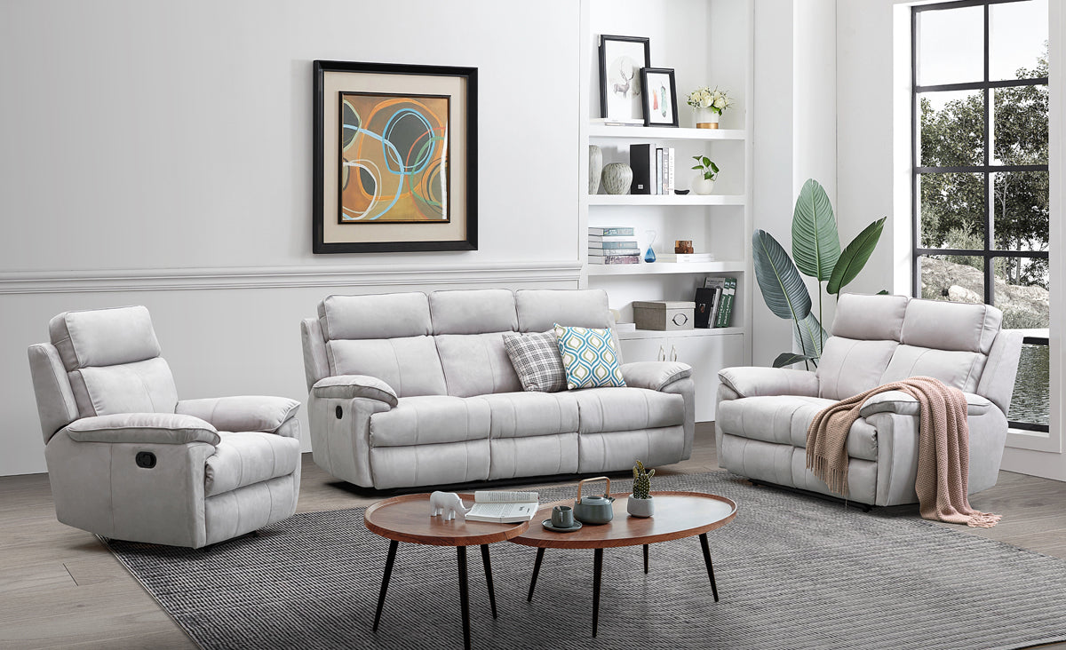 Evans Fabric Recliner 1/2/3 Seat Suite