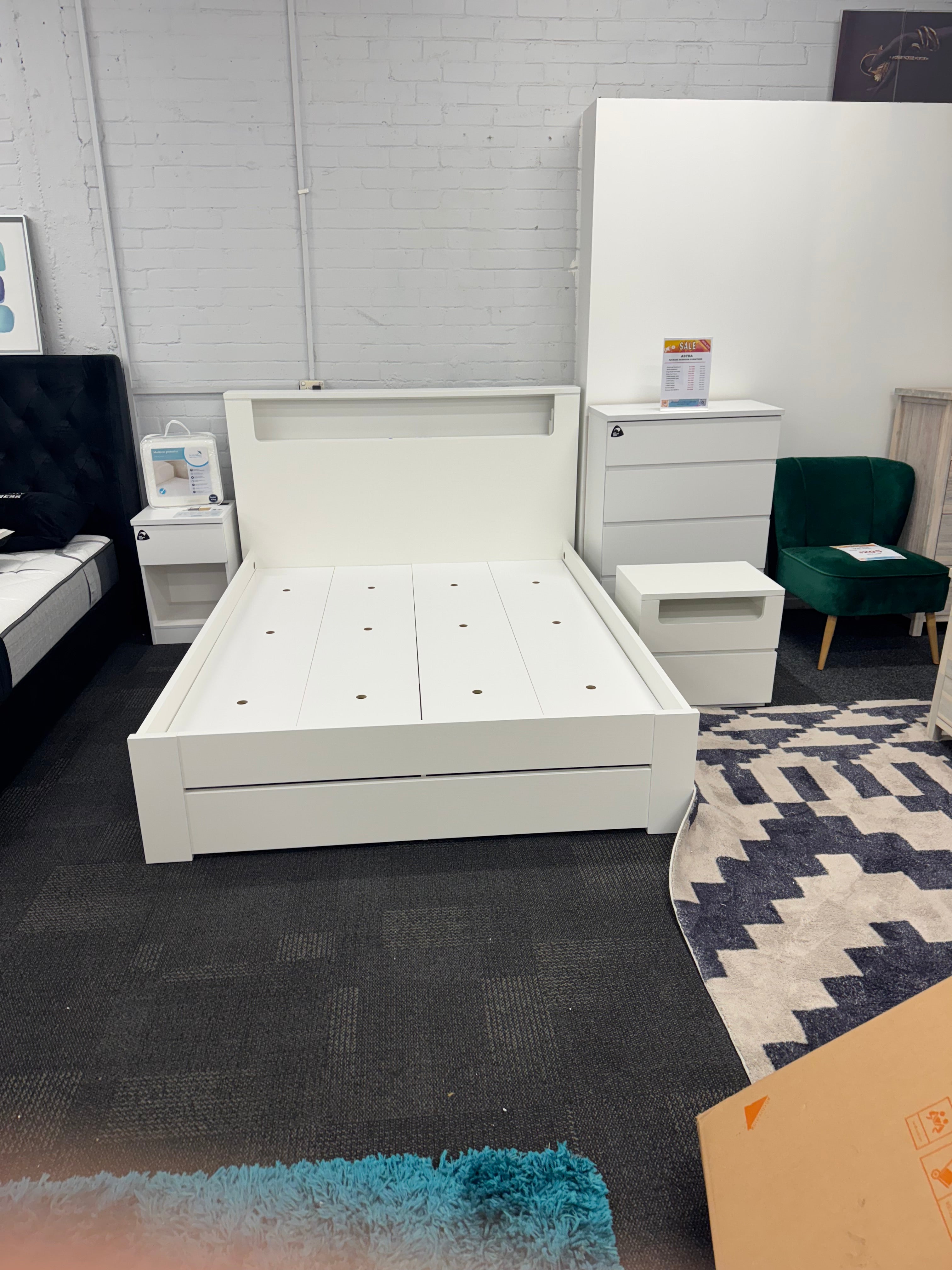Valencia Bed Frame with Lights and Wireless Charger