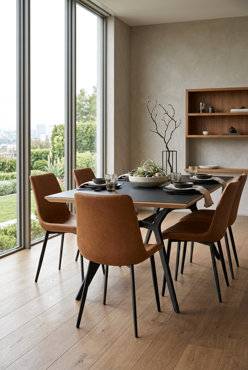 Torris Dining Chair-Pu Leather