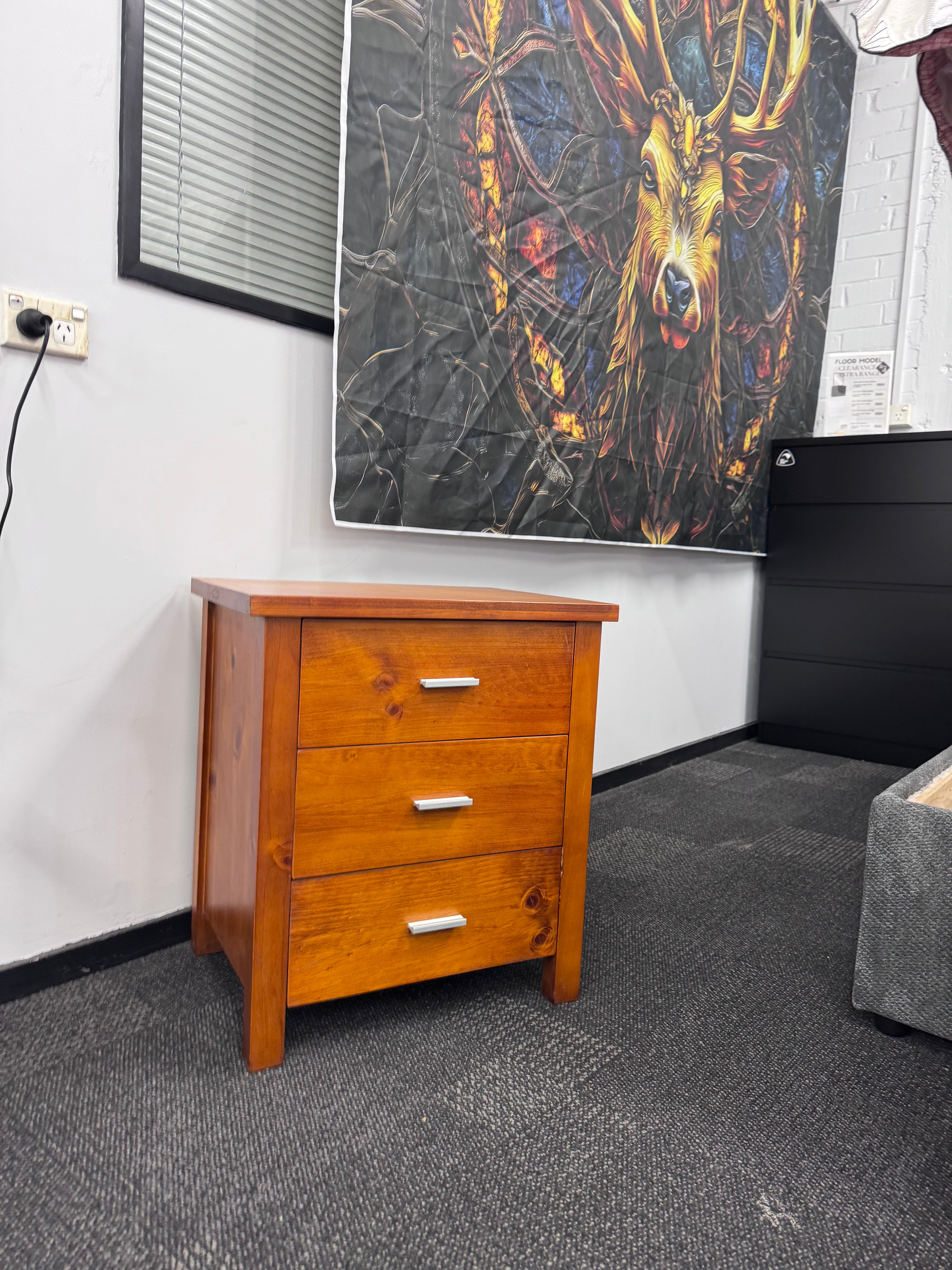 Nova Bedside 3 Drw-CLEARANCE