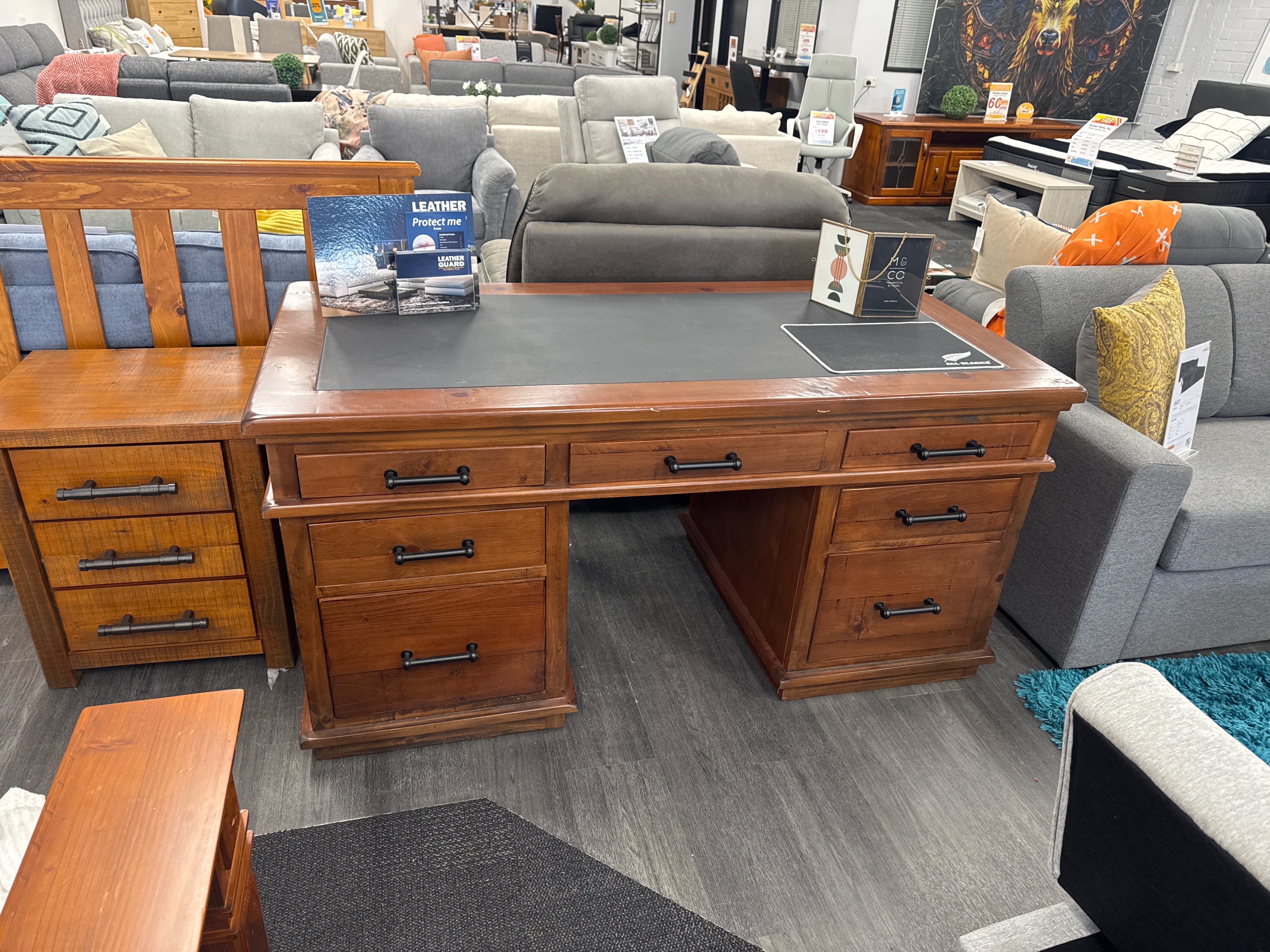 California Wooden Desk with drawers - FLOOR CLEARANCE