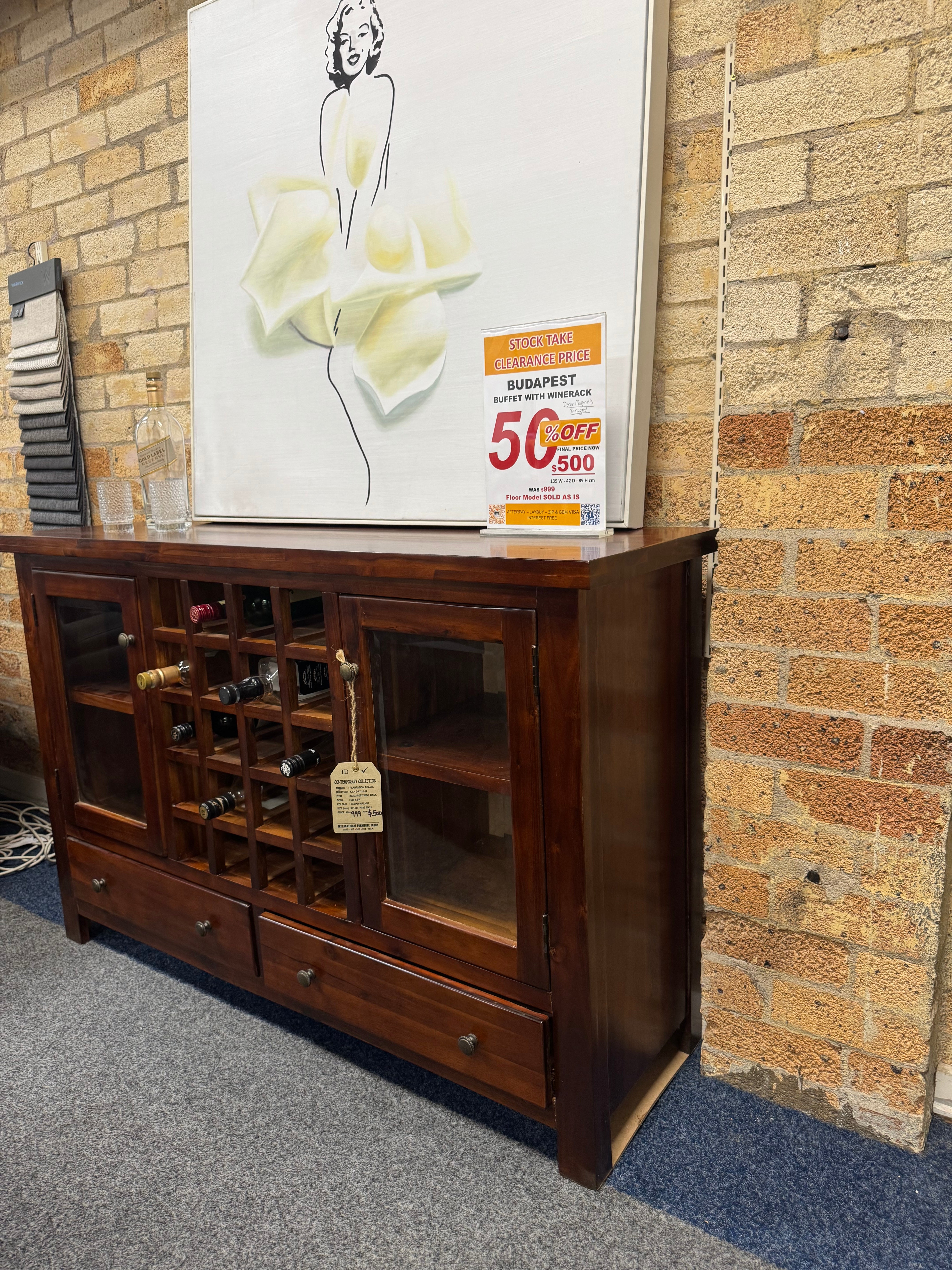 Budapest Buffet with Wine Rack