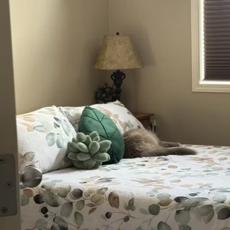 Leaf Shaped Green Pillow