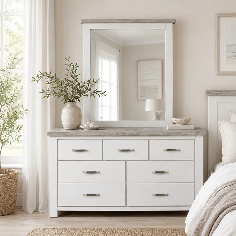 Ashland Dressing Table 7 Drawer |or| Mirror