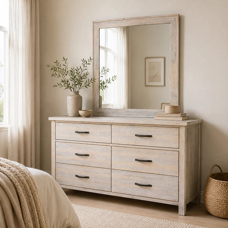 Ballman Dressing Table 6 Drawer n Mirror