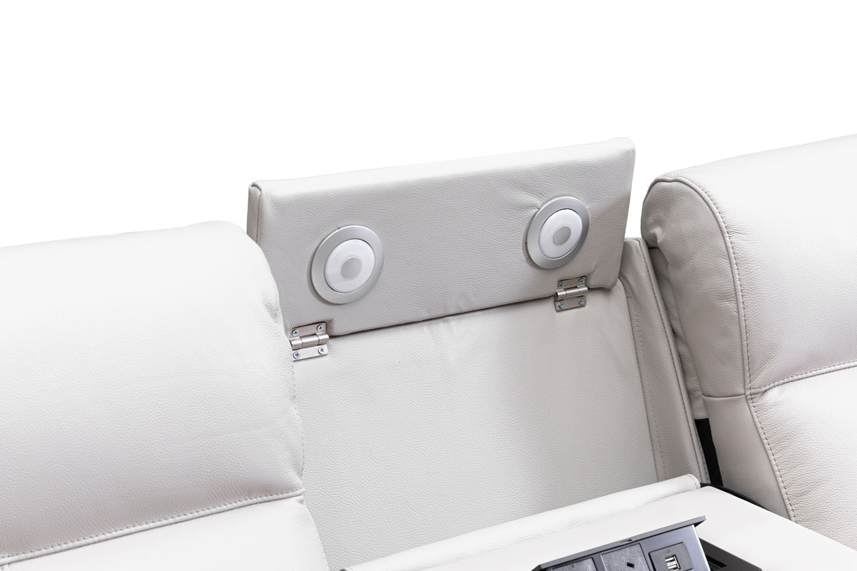 Archie Letherin Archie Leather Recliner 1/2/3 Seat Suite-Light Grey – Furniture Now ...
