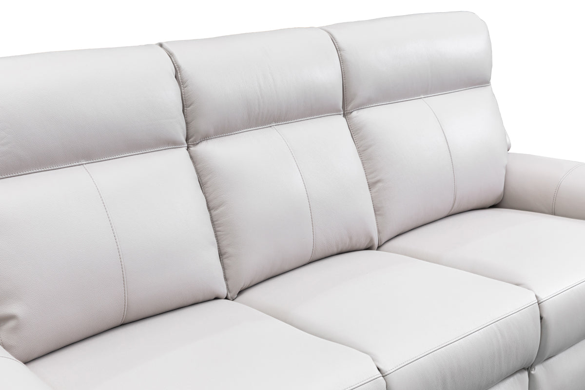 Archie Letherin Archie Leather Recliner 1/2/3 Seat Suite-Light Grey – Furniture Now ...
