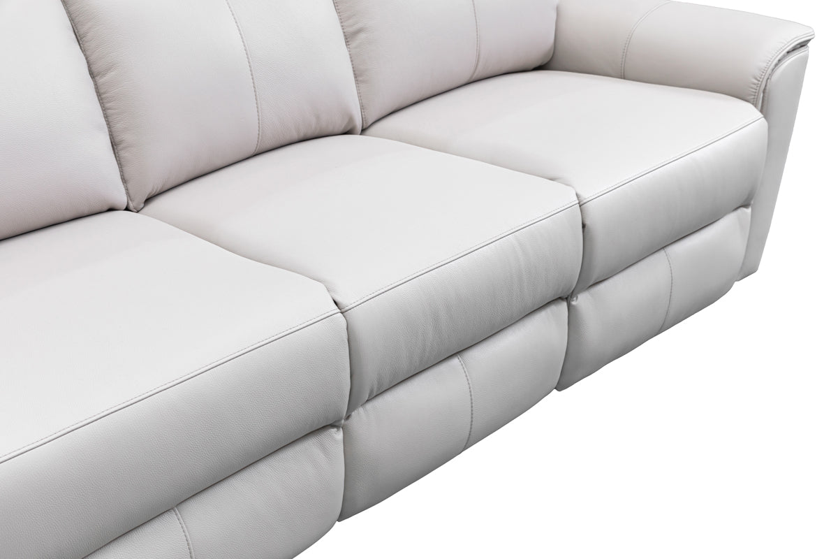 Archie Letherin Archie Leather Recliner 1/2/3 Seat Suite-Light Grey – Furniture Now ...