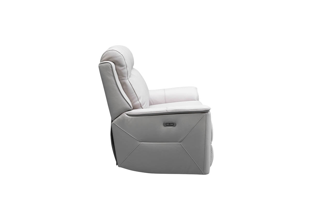 Archie Letherin Archie Leather Recliner 1/2/3 Seat Suite-Light Grey – Furniture Now ...