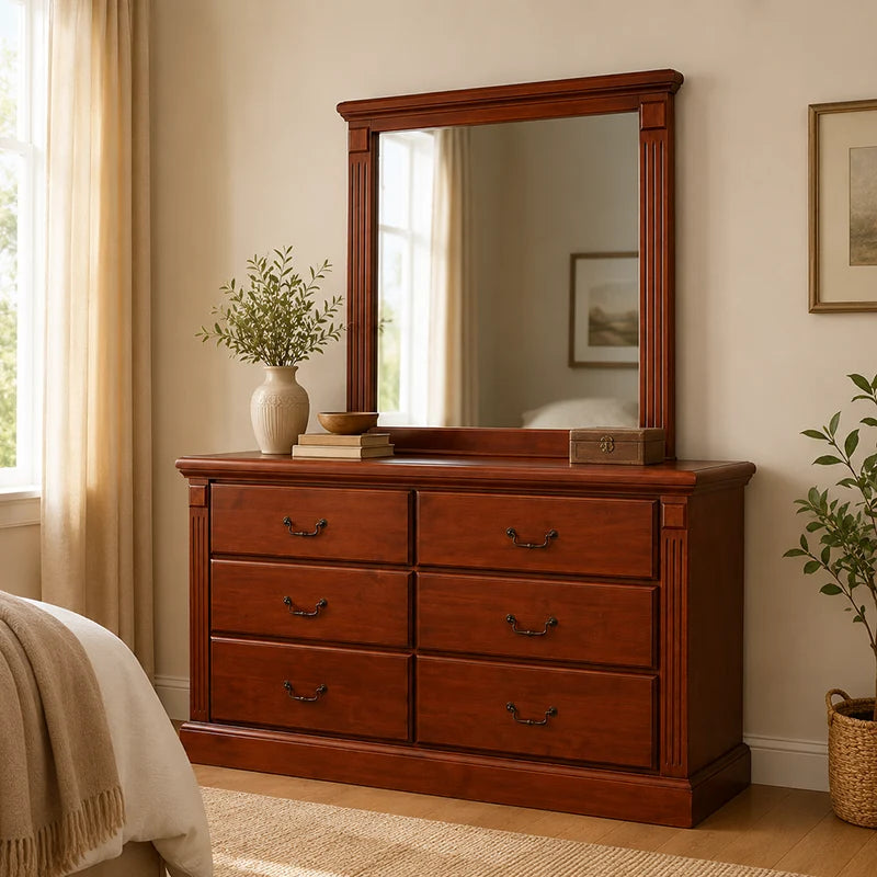 Texas 6 Drawers Dresser |Mirror