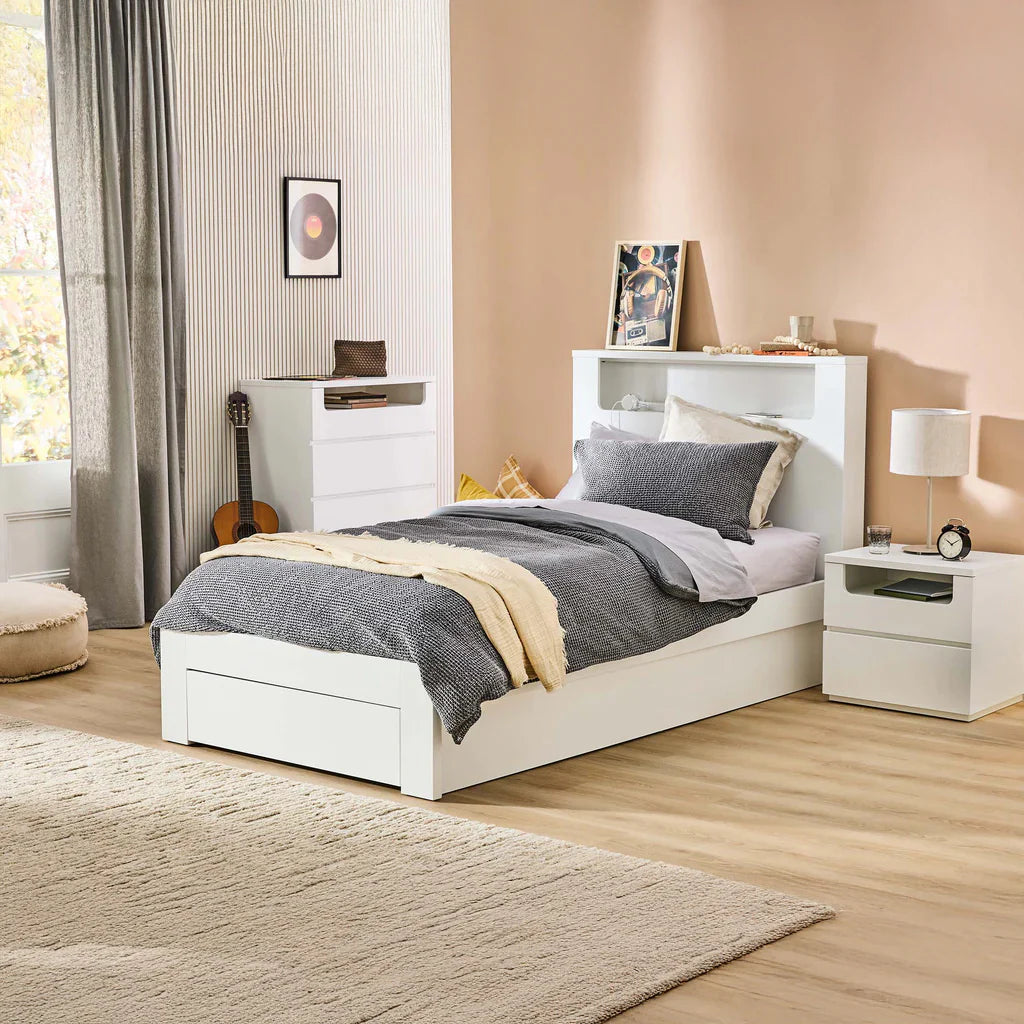 Valencia Gas Lift Bed Frame With 1 Drawer